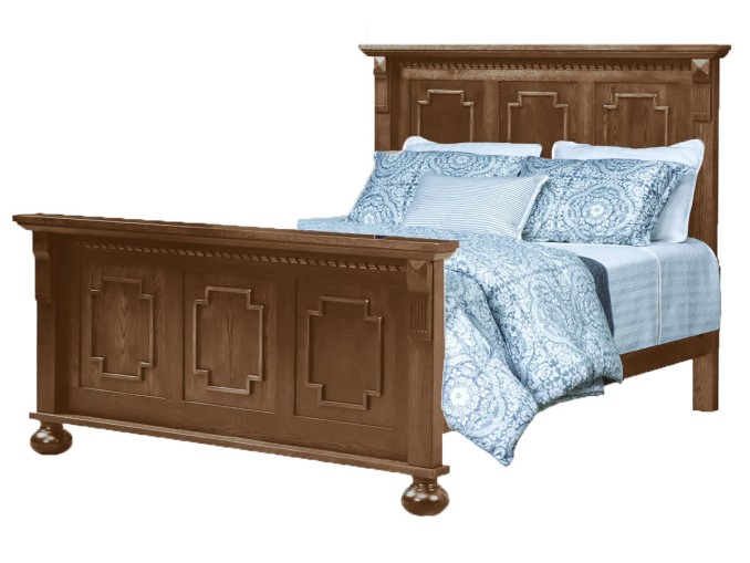Maxwell Queen Panel Bed - Cappuccino Finish
